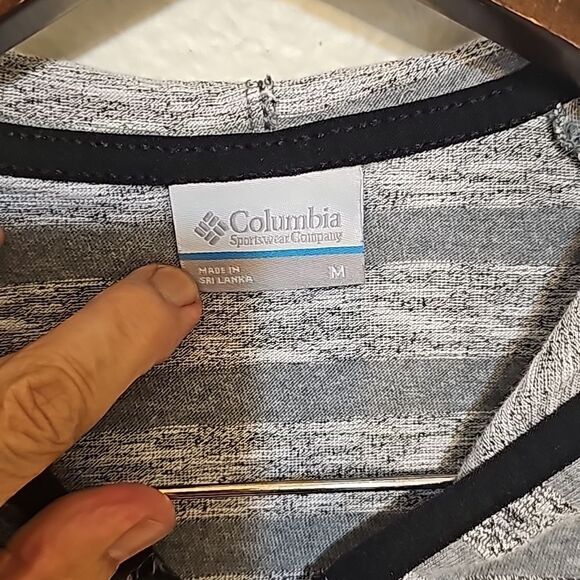 Columbia Wannacut Ridge EXS Full Zip Hoodie Striped Gray Medium - Picture 2 of 9